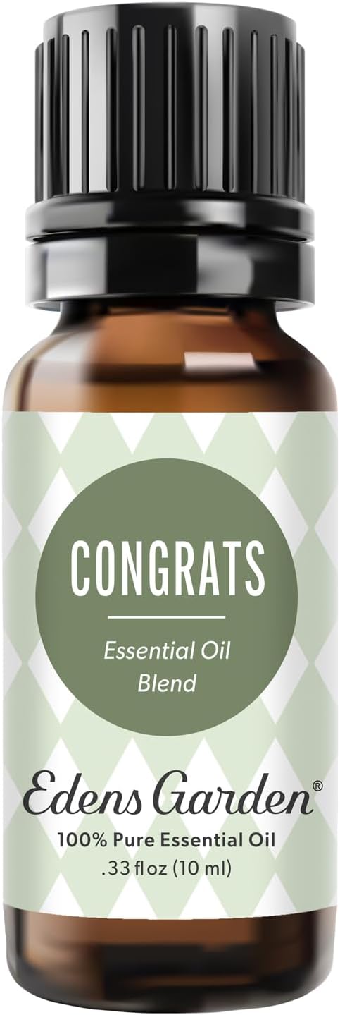 Edens Garden Congrats Essential Oil Blend – Special Occasion Gift, 100% Pure Undiluted Aromatherapy for Natural Wellness, Graduation & Celebration – 10 ml (.33 fl oz)