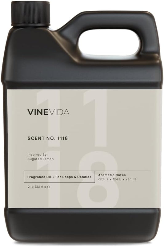 VINEVIDA [32oz] Sugared Lemon Fragrance Oil for Candle Making and Soap Making - Premium Candle Scents for Soy Candles