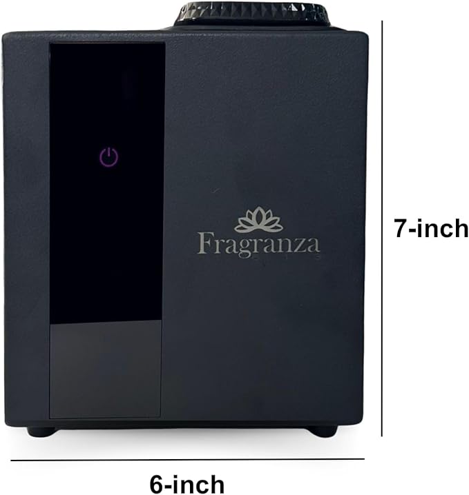 Fragranza613 Verona MINI Black Aroma Diffuser, Waterless & Heatless, HVAC Integration, Covers 2,500 Sq Ft, Quiet 40db, Child & Pet Safe, Small
