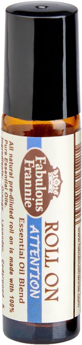 Fabulous Frannie Attention Essential Oil Blend Roll-On Made with Pure Essential Oils 10ml (Pack of 1)