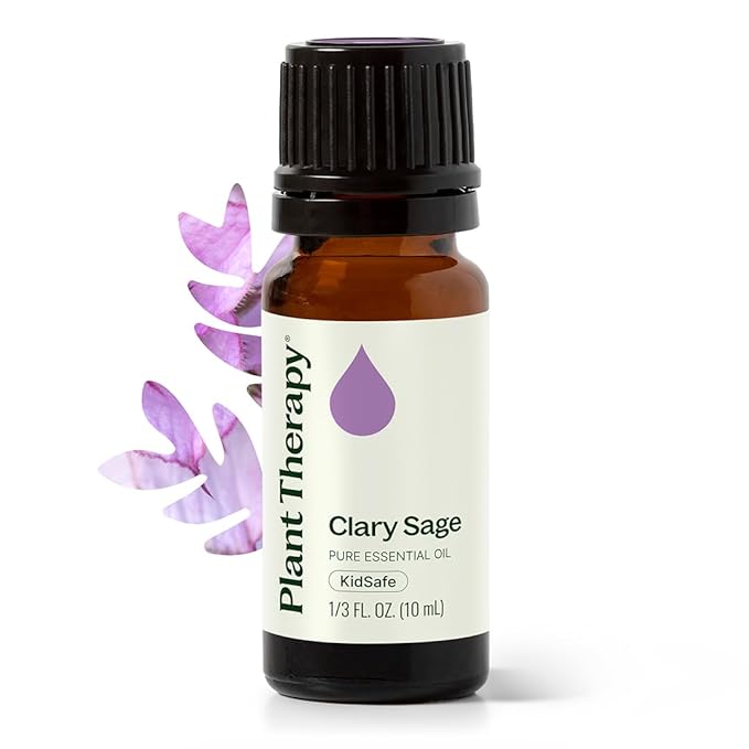 Plant Therapy Clary Sage Essential Oil 100% Pure, Undiluted, Natural Aromatherapy, Therapeutic Grade 10 mL (1/3 oz)