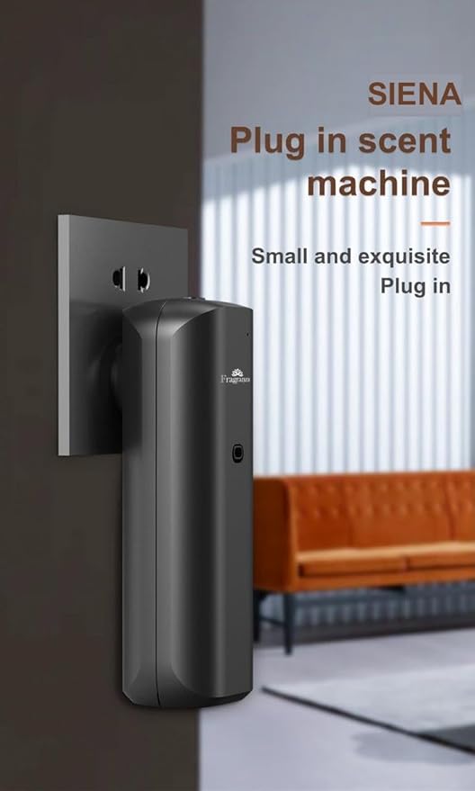Siena Waterless Diffuser by Fragranza613 | Bluetooth, Up to 1,000 sq ft Coverage, Whisper-Quiet, Elegant Design, Kid & Pet Safe, 50 mL Oil Included (Black)