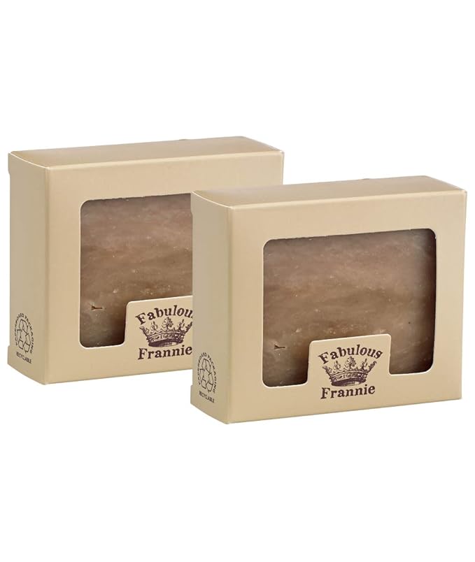 Fabulous Frannie Frankincense & Myrrh Essential Oil Herbal Soap Gift Set each made with Pure Essential Oils Frankincense, Myrrh, Patchouli and Cedarwood 4 Ounce (Pack of 2)