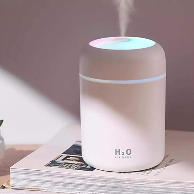 2 in 1 USB Electric Aromatherapy Oil Diffuser Ultrasonic Air Humidifier Mist Maker with Colorful Light for Home Office and Car (Grey)