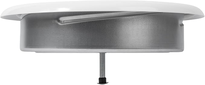 Repa Market ø8" Inch White Steel Exhaust Diffuser with Flange - Soffit Vent Grille - Adjustable Valve for Optimal Airflow - Quiet Duct Air Extraction - Indoor Ventilation - Round Duct Cover