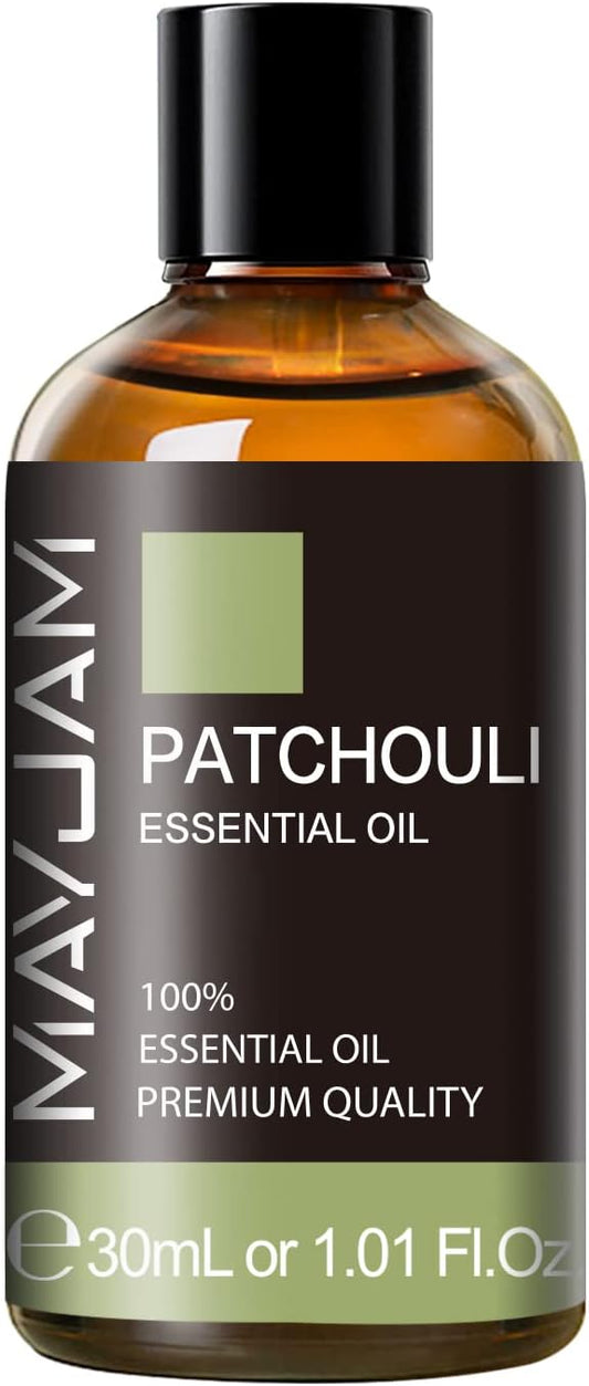 MAYJAM Patchouli Essential Oil, 1.01FL.OZ Essential Oils, Use with Diffuser, During Yoga, Massage, Bath, Patchouli Oil(30ml)