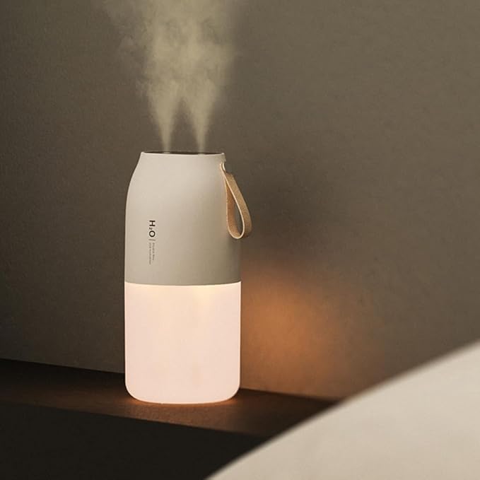 Wireless Air Humidifier Diffuser Rechargeable Double Nozzle Essential Oil Diffuser Mist Maker Humidifier Easy to Use White