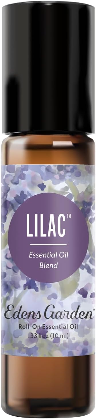 Edens Garden Lilac Essential Oil Roll-On – Pre-Diluted Floral Blend, 100% Pure Aromatherapy & Natural Perfume, Calming Skin Safe Travel Roll-On, 10 ml (.33 fl oz)