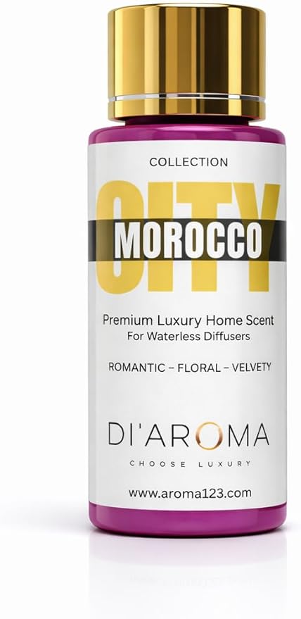 Di'Aroma Aroma Oil Blend Morocco 60ml 2 Fl Oz – Premium Diffuser Oil for Home, Waterless & Essential Oil Diffusers, Long Lasting Home Fragrance, City Collection, Made in USA (2 Fl Oz, Morocco)