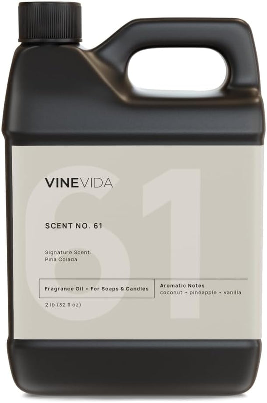 VINEVIDA [32oz] Pina Colada Fragrance Oil for Soap Making, Candle Making, Perfume, Soy Candles, Home Scents, Bath Bombs, Linen Spray, Lotions, Car Freshies