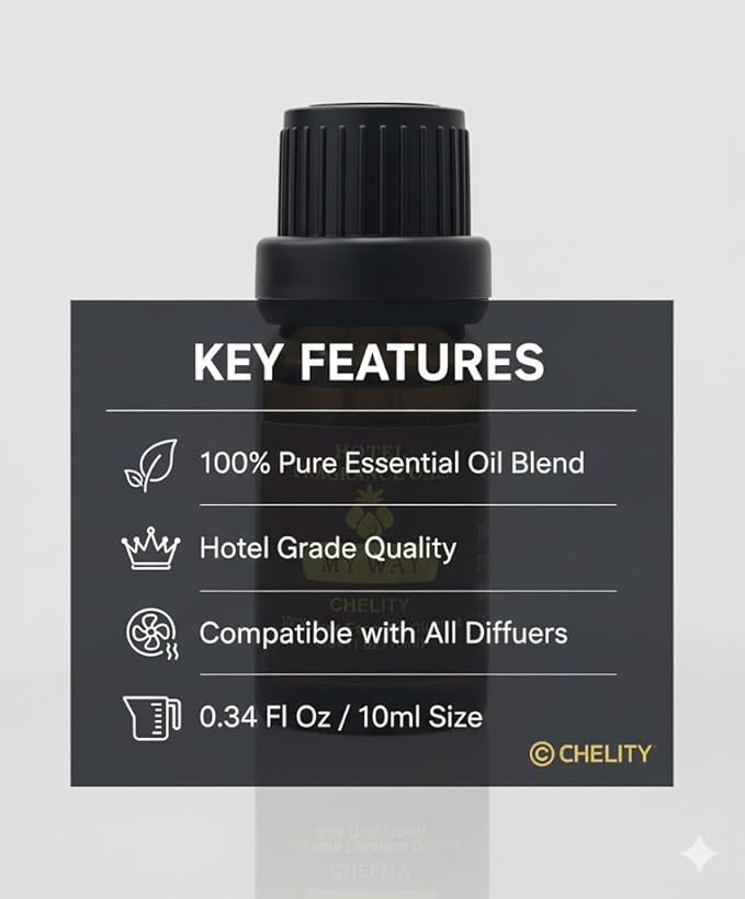 Hotel Diffuser Oil Essential Oils Set, Inspired by Luxury 5-Star Hotel, Baccarat Rouge, Dream On, Dubai, My Way, Santal, Fragrance Oil Set (5X10ML (0.34 fl oz), Hotel)