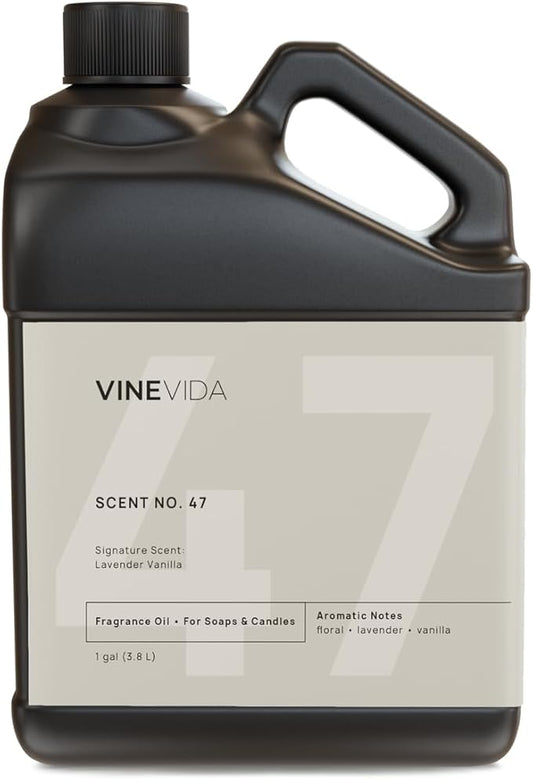 VINEVIDA [128oz] Lavender Vanilla Fragrance Oil for Candle Making and Soap Making - Premium Candle Scents for Soy Candles