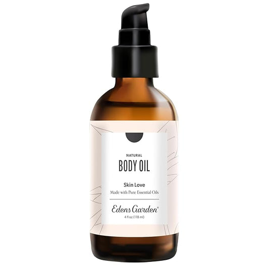Edens Garden Skin Love Bath & Body Oil – Anti-Aging Blend with Pure Essential Oils & Vitamin E for Smooth, Hydrated Skin – Natural Moisturizer for Scars, Wrinkles & Stretch Marks, 4 fl oz (118 ml)