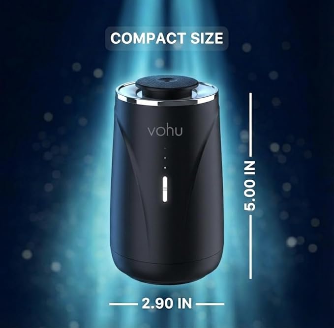 Smart Scent Diffuser – 2-in-1 for Car & Home, Waterless Essential Oil Air Freshener, Auto-On/Off Vibration Sensor, Quiet, USB-C Rechargeable, 2000mAh Battery