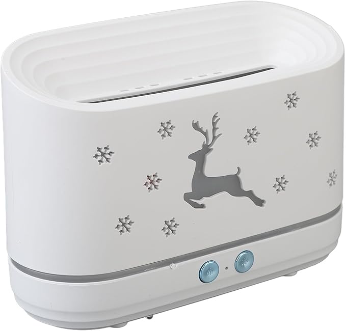 Flame Pattern Air Diffuser Humidifier, Large 300ml Water Tank, Quiet Ultrasonic Mist with Dual Spray Modes, Decorative Flame Effect for Home Office Bedroom