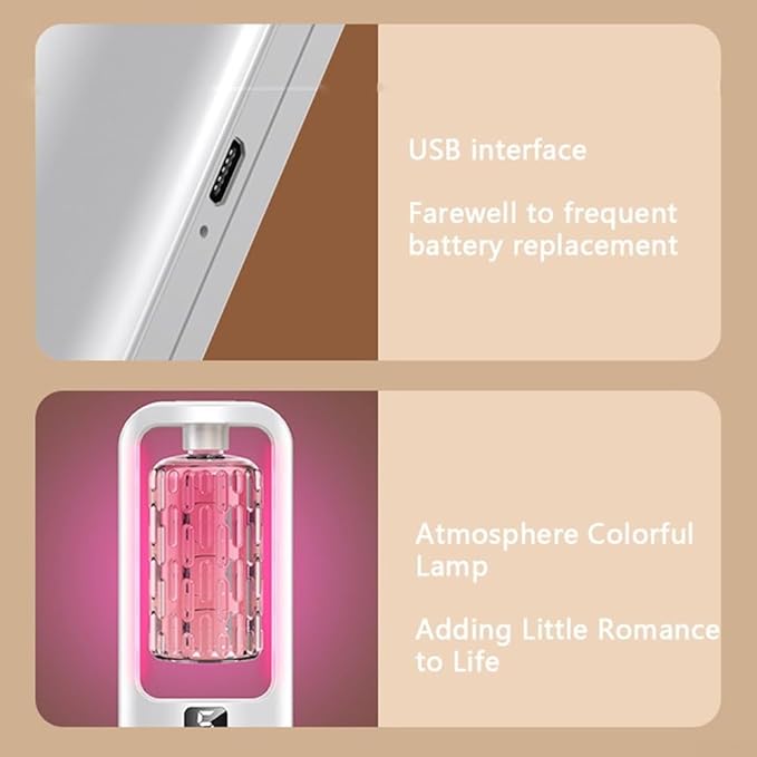 Rechargeable Aromatherapy Diffuser with Humidifier, 50ML Capacity, Silent Motor and 5 Mist Modes, Designed for Home, Bathroom, and Travel Environments (A)