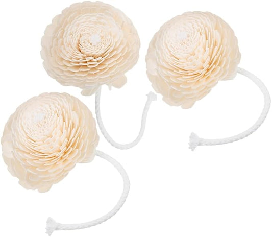 3pcs Faux Flower Diffusers for Essential Oils Durable Rope Aroma Placement Decorative Home Fragrance Refill for Cozy Atmosphere