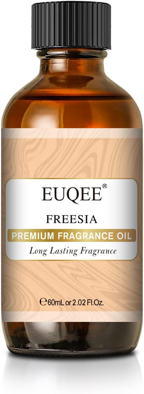 EUQEE Freesia Fragrance Oil, 60ml Premium Grade Oils Scented Oil with Glass Dropper for Diffusers, DIY Soap & Bath Bombs (2.02 Fl oz)
