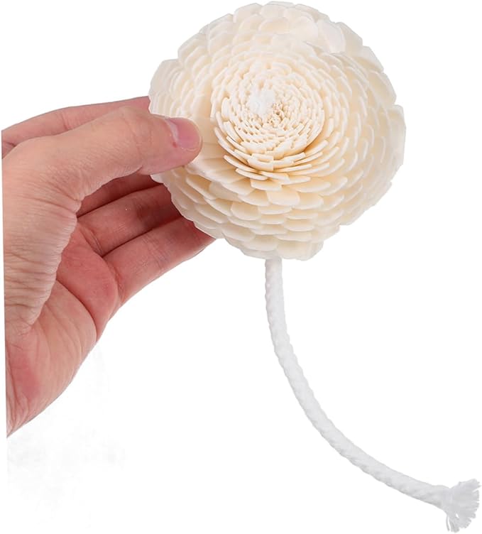 3Pcs Faux Flower Aroma Diffuser Replacement Realistic Rope Floral Design for Home Office Decor Essential Oil Diffuser Flowers Durable Aesthetic Fragrance Release