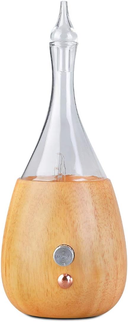 Lychee Essential Oil Diffuser Humidifiers, 7 Colors Light Setting, Quiet Diffuser, Small Aromatherapy Diffuser with Wood Grain Base for Room Home Office Bedroom Nice Gift