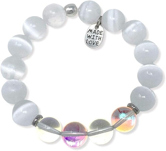I Am Blessed Wellness Kit Aromatherapy Crystal Jewelry Essential Oil Elixirs Large Bracelet 7.75 Inch