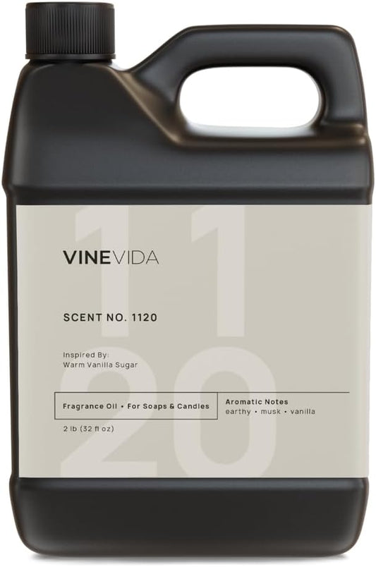 VINEVIDA [32oz] Warm Vanilla Sugar Fragrance Oil for Candle Making and Soap Making - Premium Candle Scents for Soy Candles