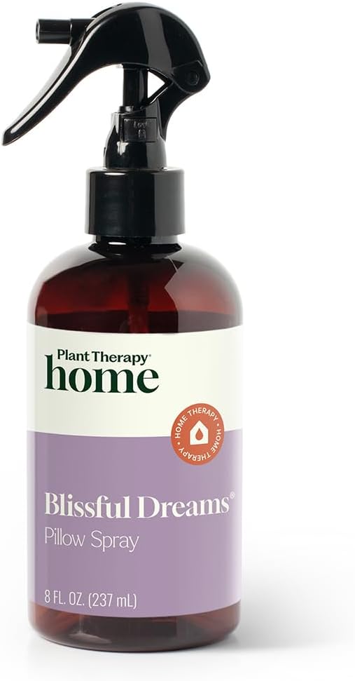 Plant Therapy Home Blissful Dreams Lavender Pillow and Linen Mist and Room Spray, for Relaxation & Sleep, Powered by Essential Oils Like Lavender & Roman Chamomile, Aromatherapy Sleep Spray, 8 oz