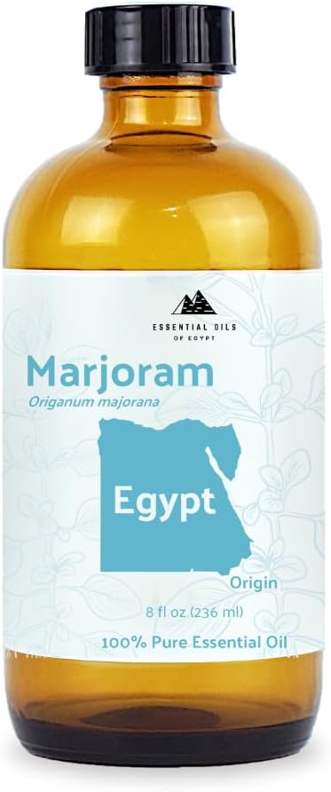 Marjoram Essential Oil - Aceite de Mejorana Direct from Egypt for Massage & Aromatherapy | Premium Therapeutic Grade (8oz)