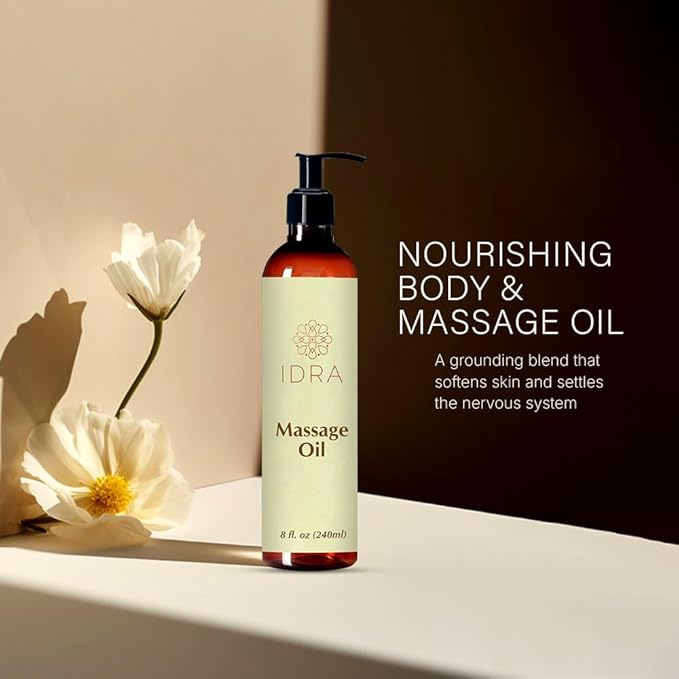 IDRA Deep Calm Ritual Set – Relaxing Bath & Body Gift Set with Dead Sea Bath Salts, Massage Oil, Face Mist & Essential Oil | Spa Self-Care Kit for Stress Relief & Better Sleep