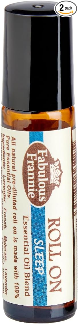 Fabulous Frannie Sleep Essential Oil Blend Pre-Diluted Roll-On 10 ml Made with Chamomile, Marjoram, Bulgarian Lavender and Vetiver