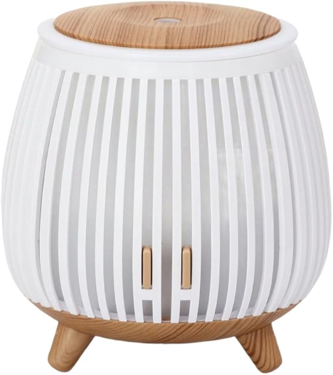 Humidifier and Essential Oil Diffuser with LED Mood Lighting, Low Noise, Auto Shut-Off, Compact USB Powered Aroma Air Freshener(White)