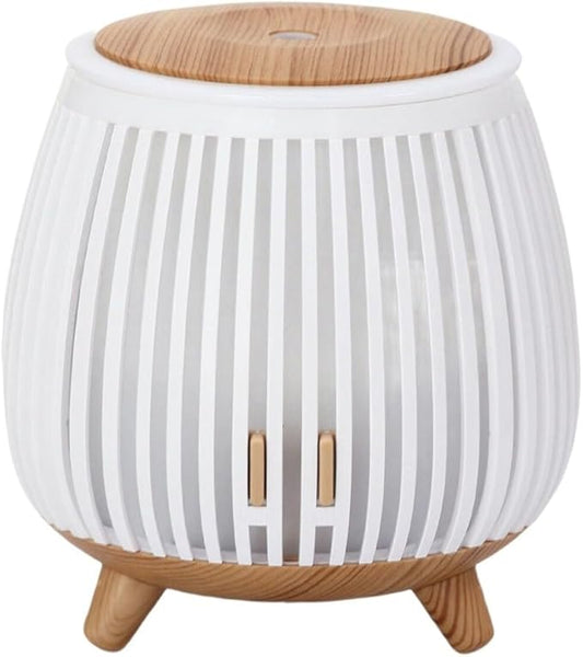 Humidifier and Essential Oil Diffuser with LED Mood Lighting, Low Noise, Auto Shut-Off, Compact USB Powered Aroma Air Freshener(White)