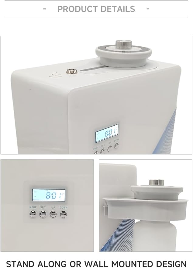Bluetooth Enabled Wall Mounted Phone Controlled Hotel Collection Diffuser Machine Fragrance Oil Evaporator Cold air Diffuser with 500ml Capacity HVAC/AC System for 1000-4000sq .ft Coverage (Black)