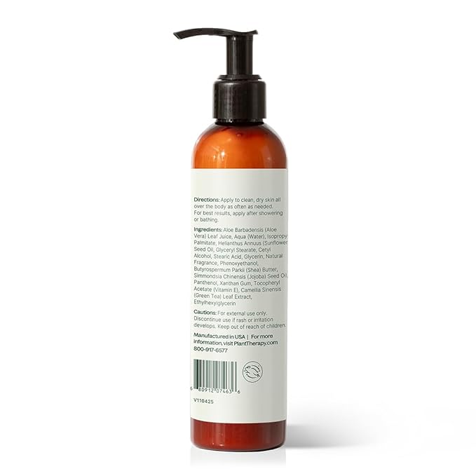 Plant Therapy Coconut Ylang Ylang Body Lotion with Aloe & Shea 8 oz Sweet Tropical Natural Scent with Floral Warmth, Everyday Hydration for Soft, Smooth Skin, Lightweight Feel Absorbs Without Residue