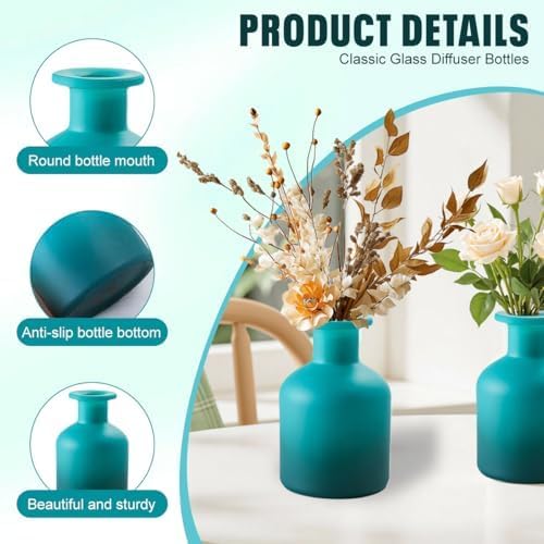 Ericotry 150ml/5oz Glass Diffuser Bottle - Blue Gradient - DIY Reed Diffuser - Essential Oils Container - Gift (1PCS)