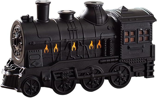 Essential Oil Diffuser, 300ML Vintage Steam Train Aromatherapy Mist Humidifier with Dual-Color LED Light, Auto Shut-Off, Standard US Power Supply, for Home Office Bedroom