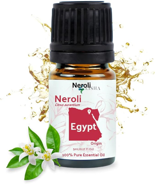 Neroli Essential Oil - Direct from Egyptian Nile Delta Farms - Steam Distilled - Aceite Azahar for Aromatherapy, Massage, Diffuser, DIY Candle and Soap Making - 15ml