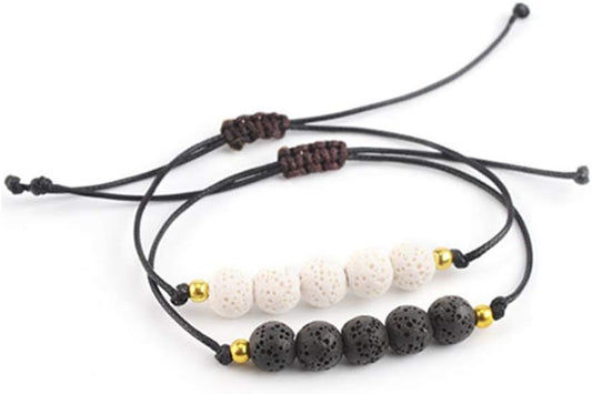 Topwon Relax Lava Beads Bracelet Essential Oil Diffuser Gift for Gril Women Kids - Meditation,Healing,Aromatherapy,Stress-Relief