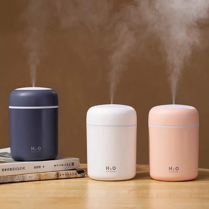 2 in 1 USB Electric Aromatherapy Oil Diffuser Ultrasonic Air Humidifier Mist Maker with Colorful Light for Home Office and Car (Pink)