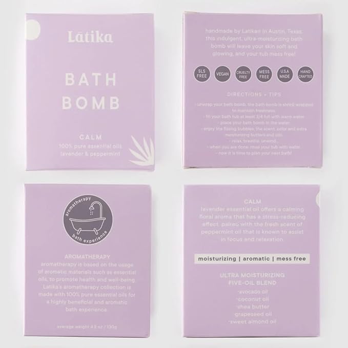 Vienna Lavender Self-Care Spa Gift Set, 7-Piece Relaxation Kit with Bath Essentials, Black Gift Box