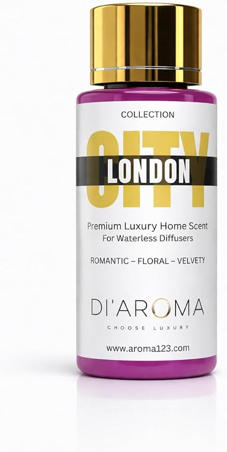 Di'Aroma Aroma Oil Blend London 60ml 2 Fl Oz – Premium Diffuser Oil for Home, Waterless & Essential Oil Diffusers, Long Lasting Home Fragrance, City Collection, Made in USA (2 Fl Oz, London)