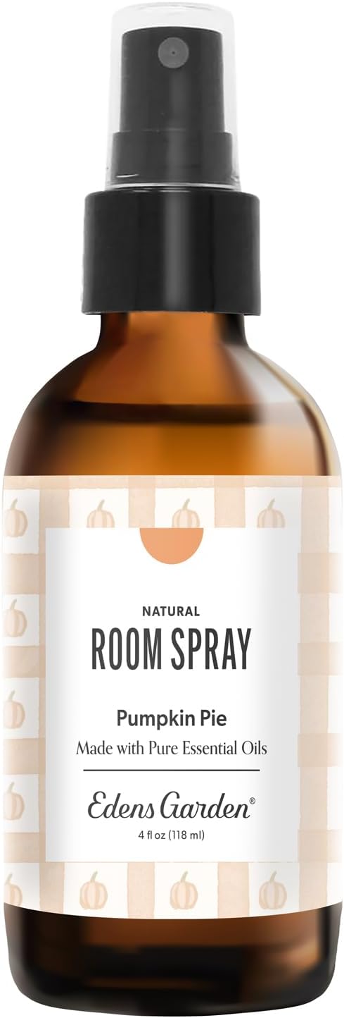 Edens Garden Pumpkin Pie Aromatherapy Room Spray – Natural Essential Oil Air Freshener for Home, Fall & Holiday Season, Calming Long-Lasting Scent, 4 fl oz (118 ml)