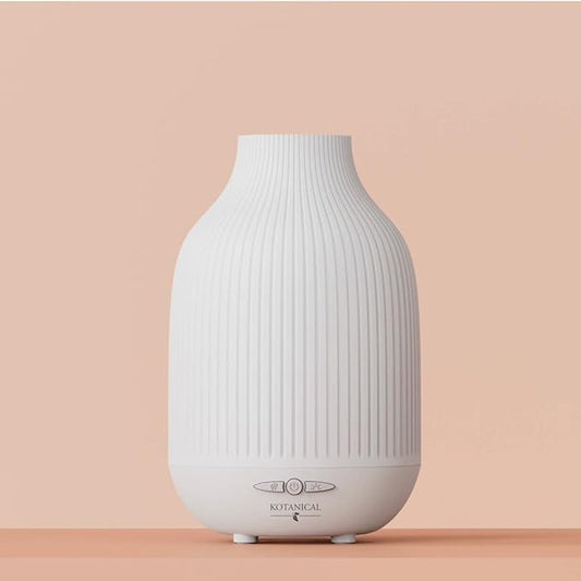 Rechargeable Essential Oil Diffuser – Cordless White Stone Aromatherapy Diffuser with LED Light, 250ml Water Tank, Portable & Silent Mist for Home, Bedroom, Office