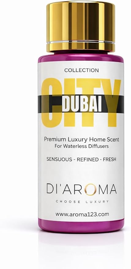Di'Aroma Aroma Oil Blend Dubai 60ml 2 Fl Oz – Premium Diffuser Oil for Home, Waterless & Essential Oil Diffusers, Long Lasting Home Fragrance, City Collection, Made in USA (2 Fl Oz, Dubai)