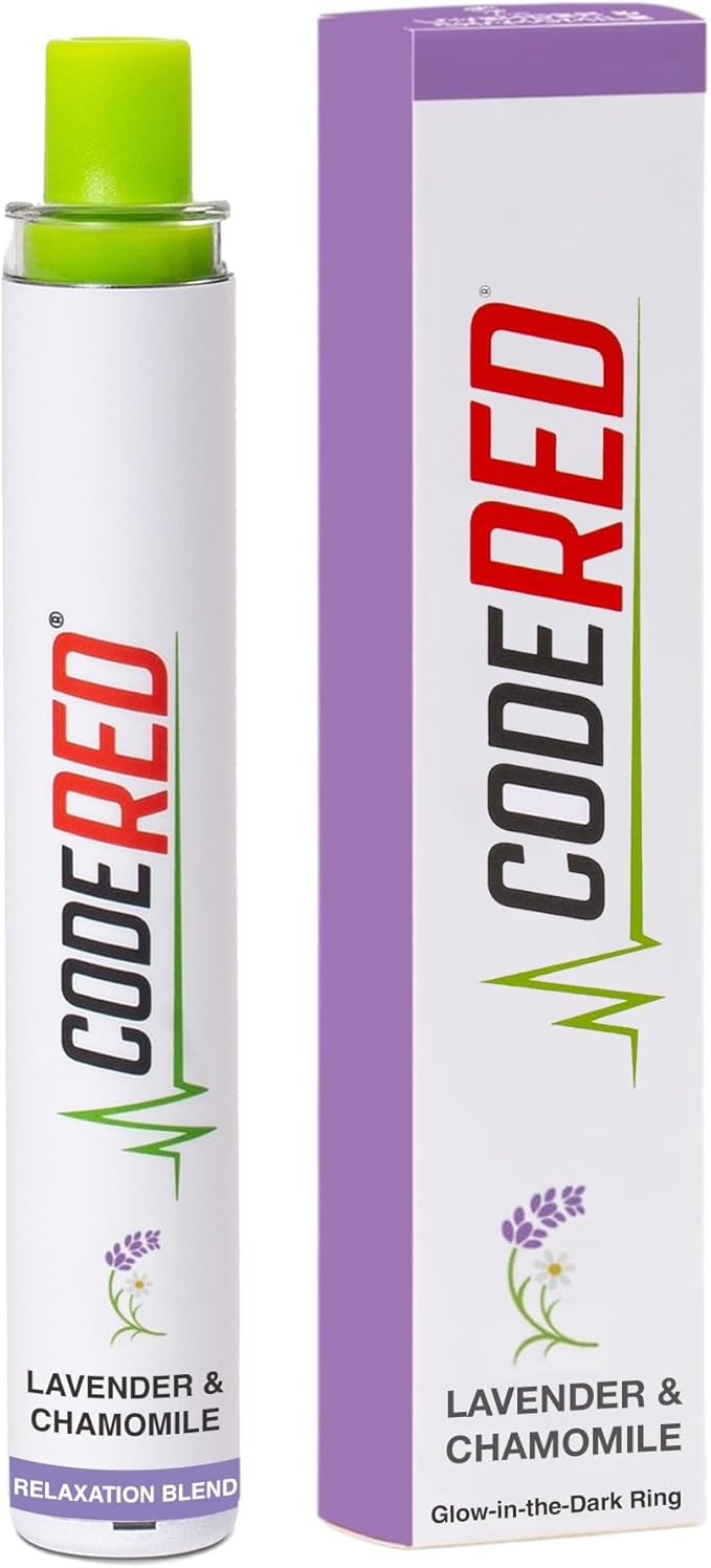 Code Red V-Aid Lavender Herbal Stick - Portable Herbal Stick with Ashwagandha, Apigenin, L-Theanine & Essential_Oil Lavender - Companion for Daily Routines (1 Count)