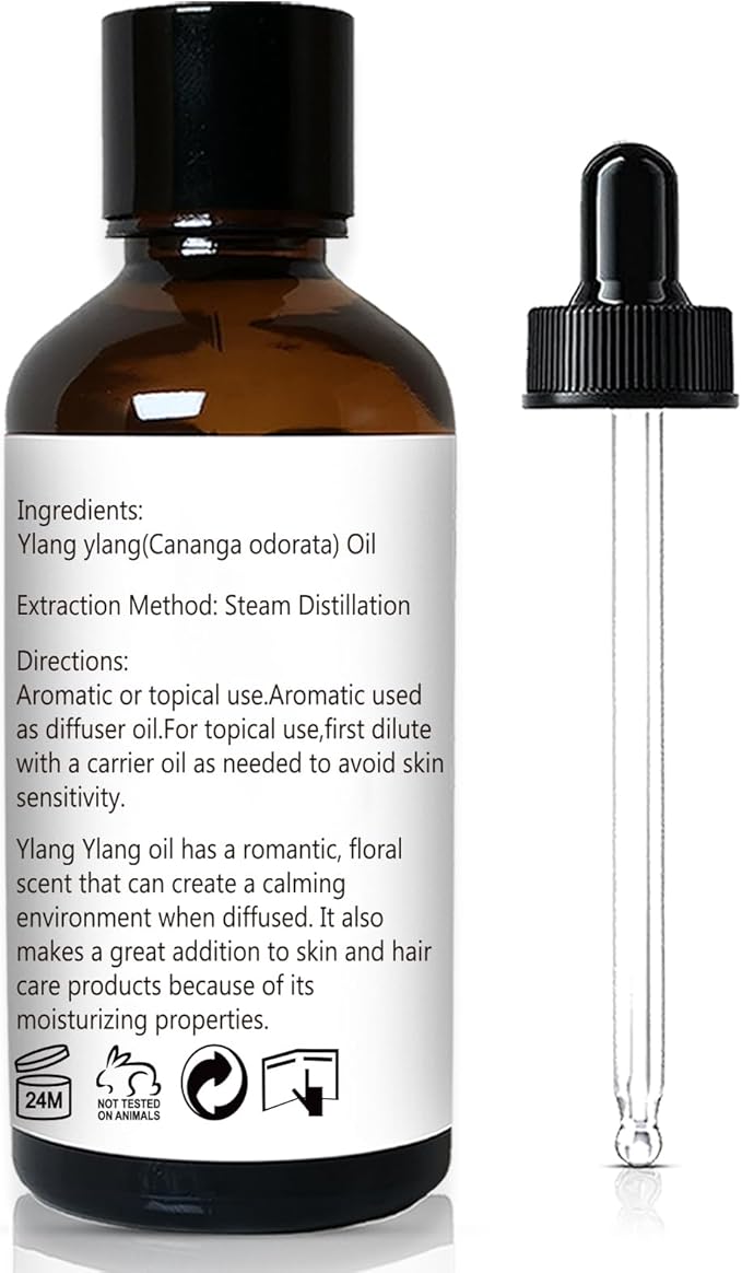 GM Gumili Ylang Ylang Essential Oil 1 Oz – 100% Pure & Natural Ylang Ylang Oil for Skin, Aromatherapy, Massage & Relaxation – 30ml