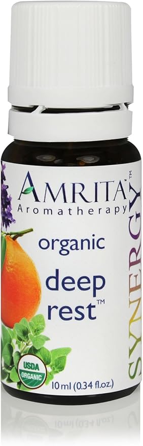 USDA Certified Organic Deep Rest Essential Oil Blend - Non-GMO Relaxation, Sleep & Calming Synergy Blend - Undiluted, 10ML