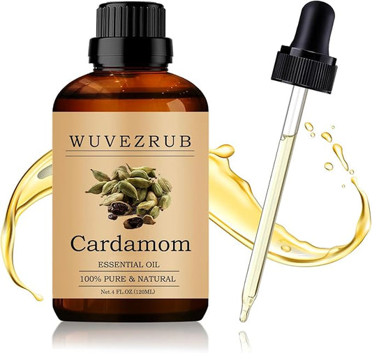 Cardamom Essential Oil 120ML - 100% Pure and Natural Oils for Aromatherapy Diffuser - 4 Fl Oz/Cardamom
