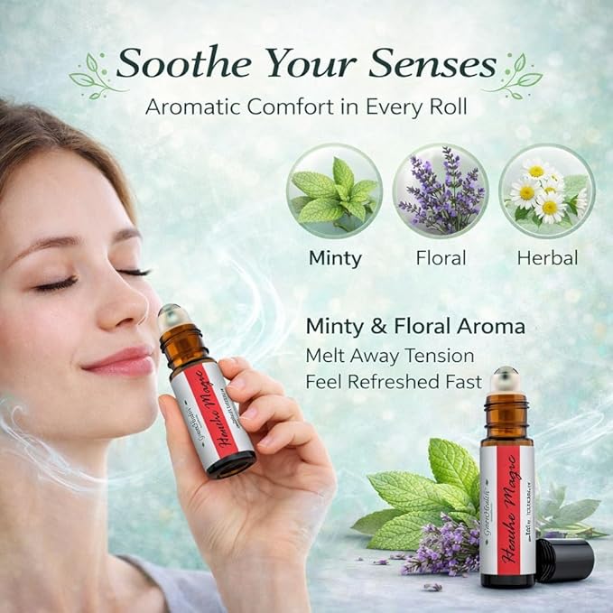 GreenHealth- Pre-Diluted Essential Oil Roll-On - Headache Magic 10 ml Roll On - Ready-to-Use