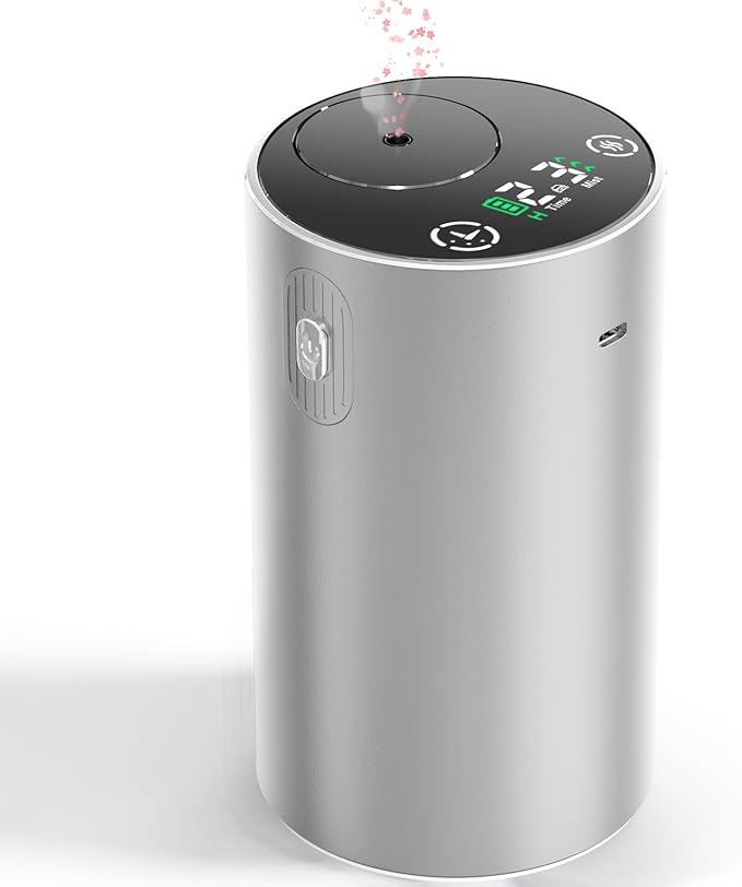 Waterless Essential Oil Diffuser,Rechargeable Aromatherapy Diffuser,Mini Scent Air Machine,Automatic Shut-Off,20ml Capacity Long-Lasting Endurance,7 Adjustable Mist Levels for Home,car,Room,Office